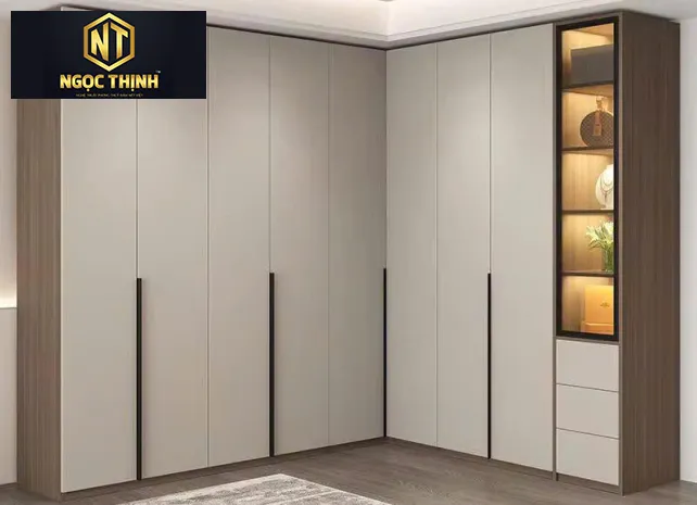 TỦ QUẦN ÁO GỖ MDF PHỦ MELAMINE MẪU 23